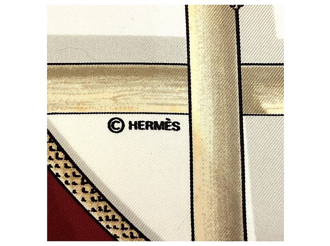 Hermès Foulard Hermes Carré 90 con design a bastoni e canne - vista 4