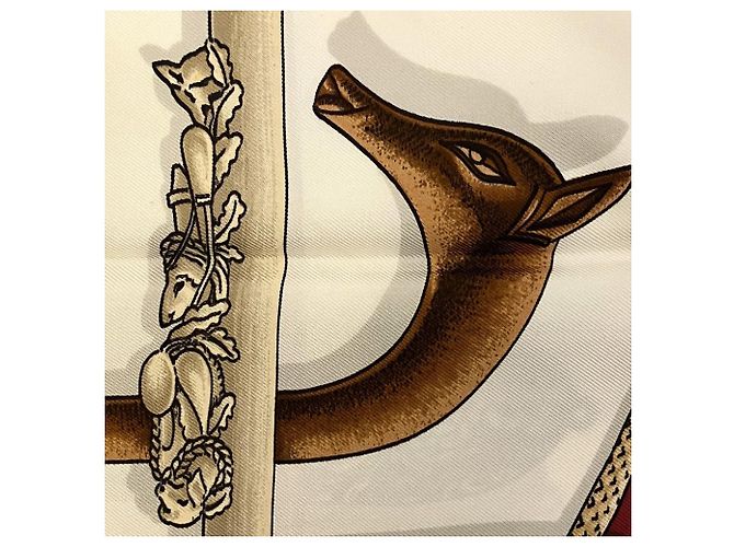 Hermès Foulard Hermes Carré 90 con design a bastoni e canne - vista 6