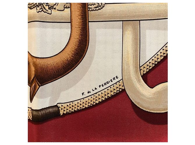 Hermès Foulard Hermes Carré 90 con design a bastoni e canne - vista 7