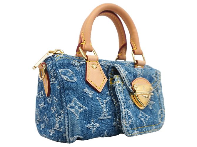 Borsa a mano Louis Vuitton Monogram Denim Nano Speedy - vista 2