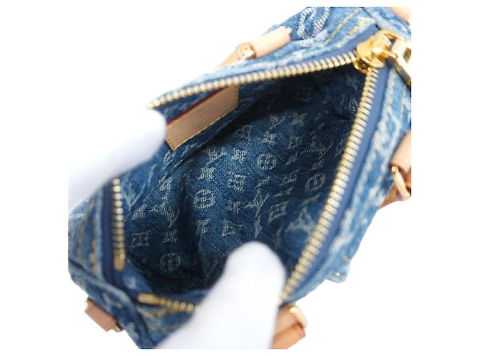 Borsa a mano Louis Vuitton Monogram Denim Nano Speedy - vista 4