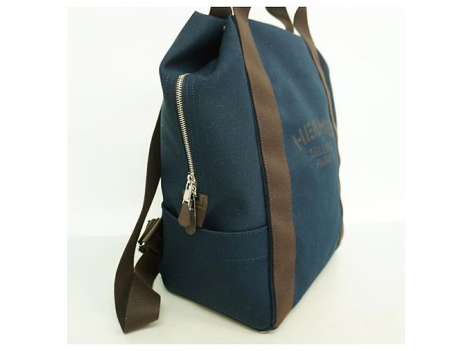 Hermès Zaino Hermes Canvas Navy - vista 2