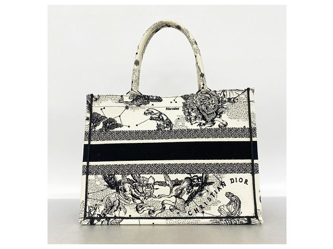 Christian Dior Canvas Tote Bag in Schwarz und Elfenbein - Ansicht 11