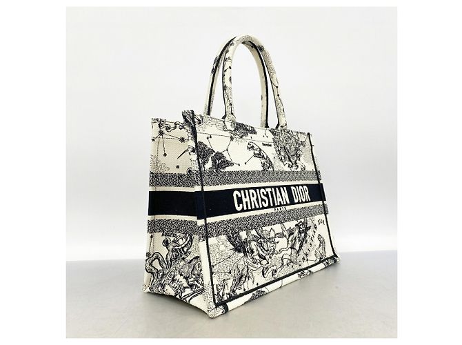 Christian Dior Canvas Tote Bag in Schwarz und Elfenbein - Ansicht 2