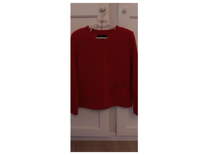 Autre Marque kurze rote Wolljacke - Ansicht 2