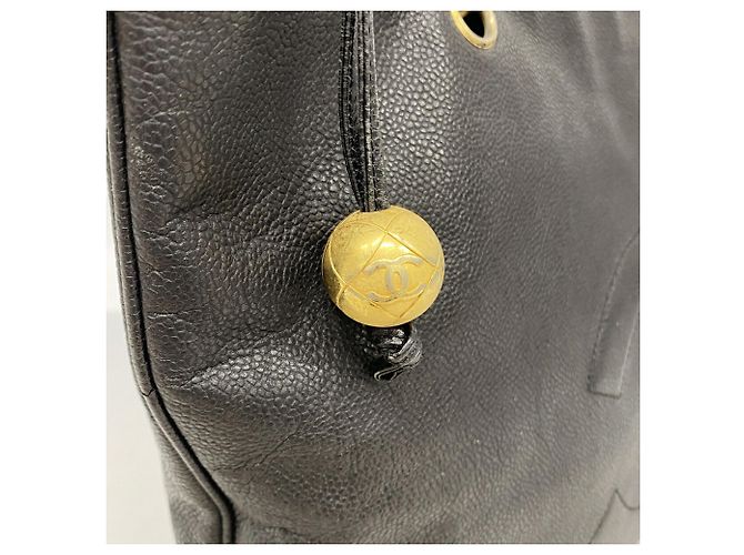 Borsa a tracolla Chanel in vitello martellato nero - vista 12