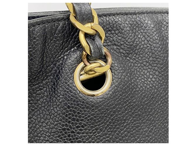 Borsa a tracolla Chanel in vitello martellato nero - vista 14
