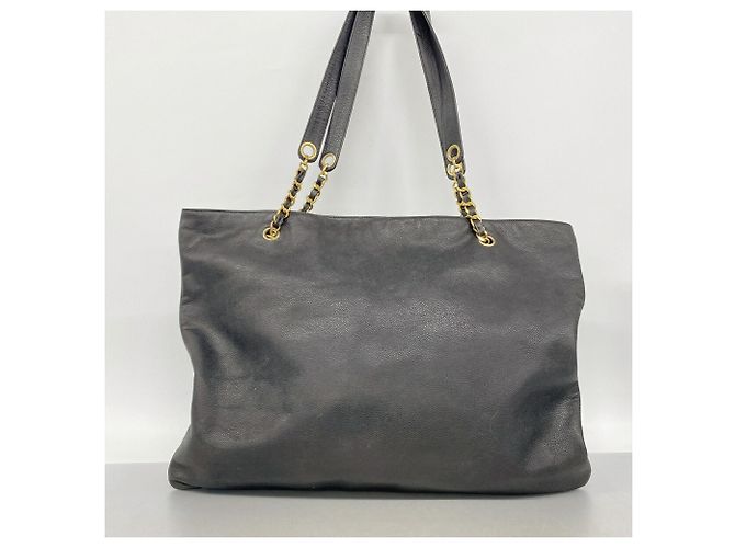 Borsa a tracolla Chanel in vitello martellato nero - vista 15