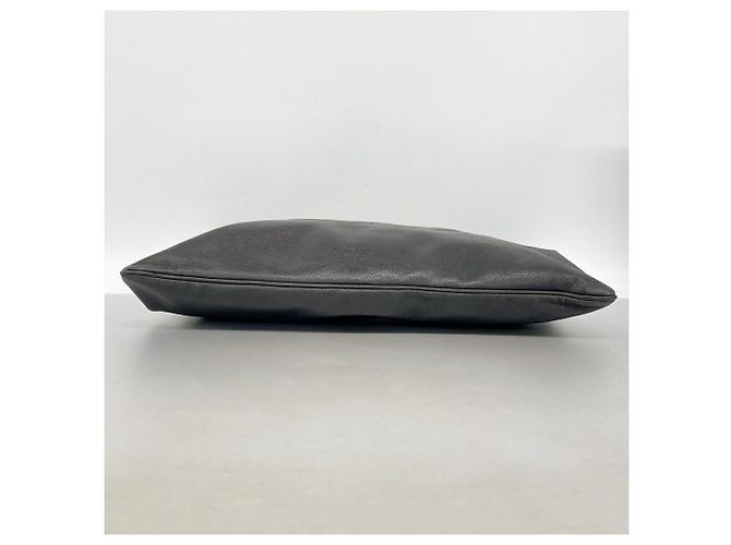 Borsa a tracolla Chanel in vitello martellato nero - vista 3