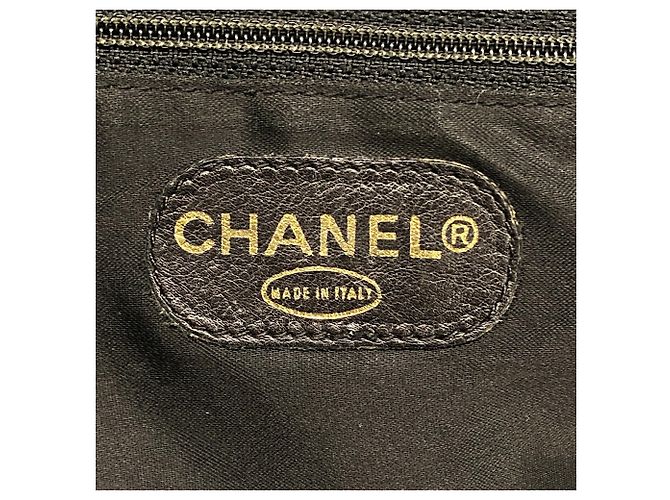 Borsa a tracolla Chanel in vitello martellato nero - vista 5
