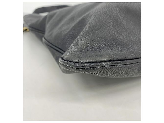 Borsa a tracolla Chanel in vitello martellato nero - vista 7