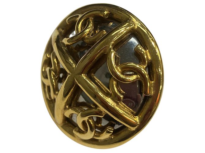 Orecchini a clip Chanel placcati oro - vista 8