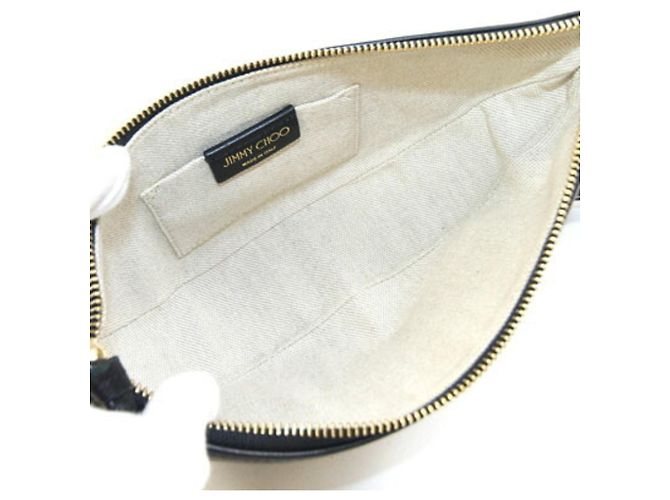 Borsa a tracolla e spalla con catena Jimmy Choo Faye in pelle nera - vista 3