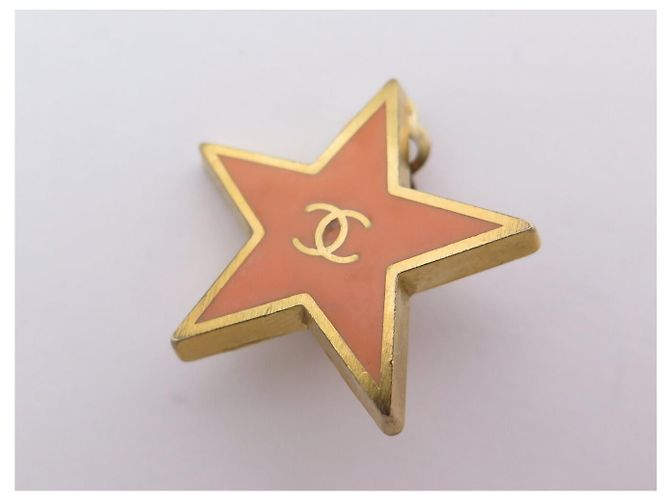 ORECCHINI VINTAGE CHANEL STELLE LOGO CC SMELLATO ROSA - vista 11