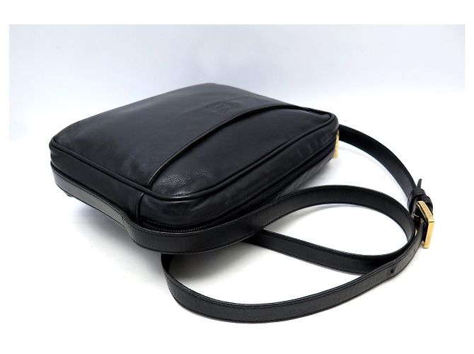 BORSA A MANO LOEWE ANAGRAM IN PELLE NERA CON TRACOLLA - vista 4