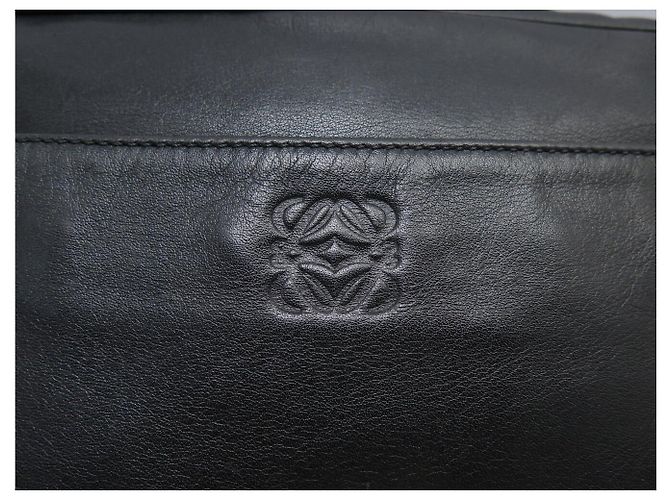 BORSA A MANO LOEWE ANAGRAM IN PELLE NERA CON TRACOLLA - vista 6