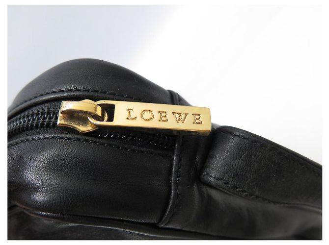 BORSA A MANO LOEWE ANAGRAM IN PELLE NERA CON TRACOLLA - vista 7