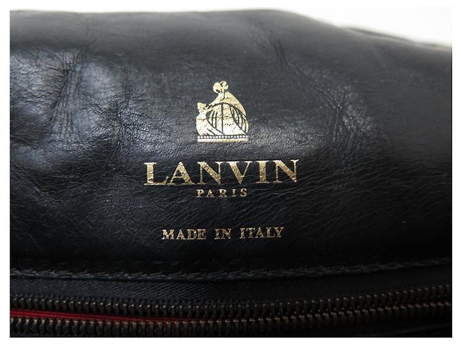 BORSA A MANO LANVIN HAPPY MEDIUM IN PELLE MATELASSÉ NERA TRACCOLLA - vista 12
