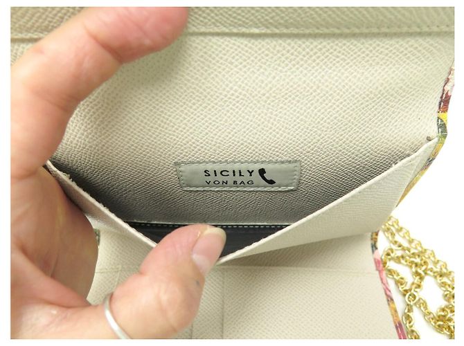 NUOVO BORSA A MANO DOLCE & GABBANA SICILY VON WALLET ON CHAIN TRACOLLA - vista 8