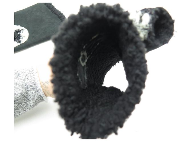 NEUE CHANEL MITTEN CC LOGO AUS REVERSIERTEM LAMMLEDER GRÖSSE L GLOVES - Ansicht 3
