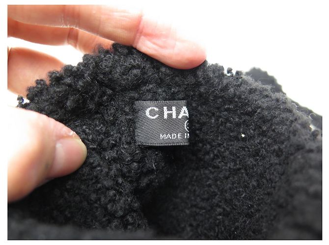 NEUE CHANEL MITTEN CC LOGO AUS REVERSIERTEM LAMMLEDER GRÖSSE L GLOVES - Ansicht 5