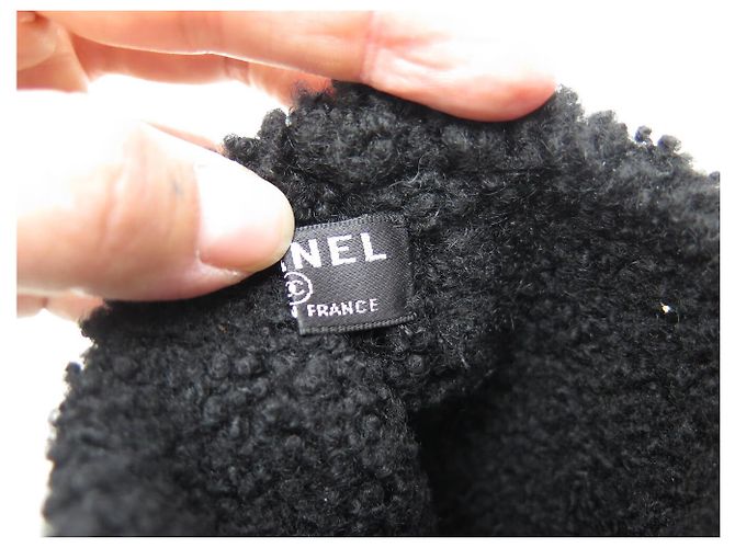 NEUE CHANEL MITTEN CC LOGO AUS REVERSIERTEM LAMMLEDER GRÖSSE L GLOVES - Ansicht 6