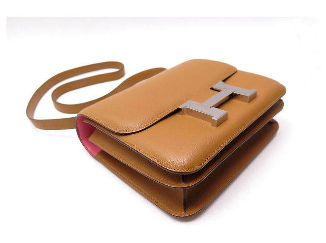 Hermès NUOVO BORSA HERMES CONSTANCE 24 2020 IN PELLE CLEMENCE GOLD BORSA A TRACCOLLA - vista 3