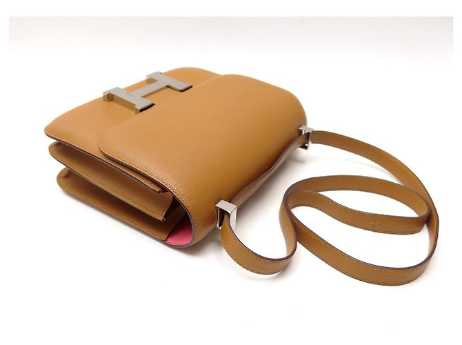 Hermès NUOVO BORSA HERMES CONSTANCE 24 2020 IN PELLE CLEMENCE GOLD BORSA A TRACCOLLA - vista 4
