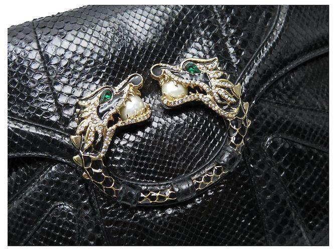 GUCCI DRAGON 135952 TOM FORD SCHULTERTASCHE AUS PYTHONLEDER MIT STRASS - Ansicht 6