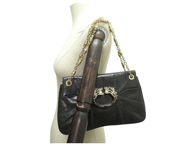 GUCCI DRAGON 135952 TOM FORD SCHULTERTASCHE AUS PYTHONLEDER MIT STRASS - Ansicht 7