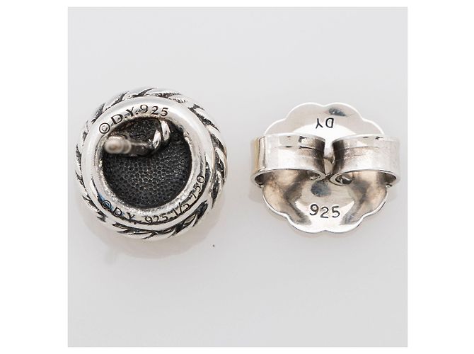 Orecchini a lobo David Yurman Sterling Silver 18k Gold Petite Chatelaine - vista 3