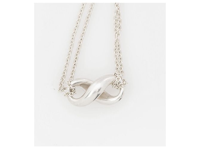 Collana Tiffany & Co. Infinity Double Chain in Argento Sterling - vista 5