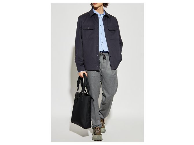 Camicia Moncler Blu Navy in Cotone XXL - vista 2