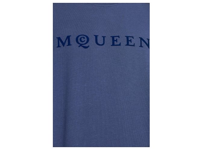 Alexander Mcqueen T-shirt con logo in velluto - vista 5