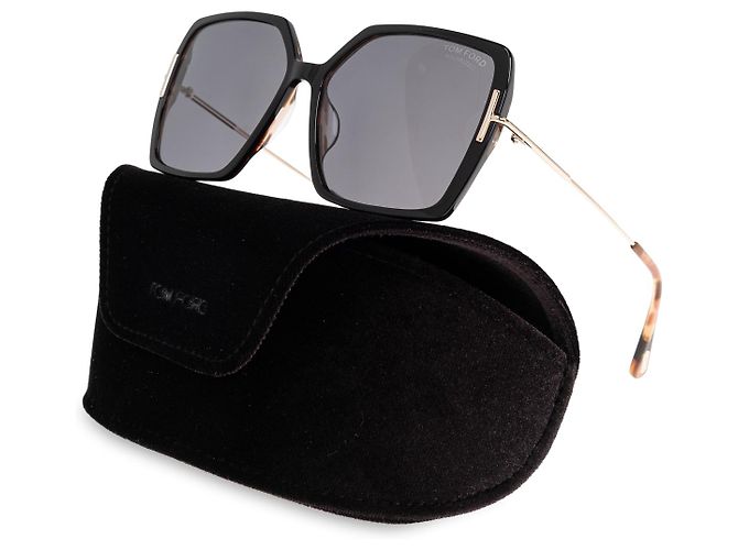 Occhiali da sole Tom Ford Joanna Neri e Oro - vista 3