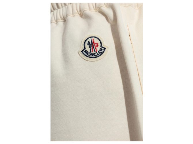 Moncler Pantaloncini in cotone con patch logo - vista 5