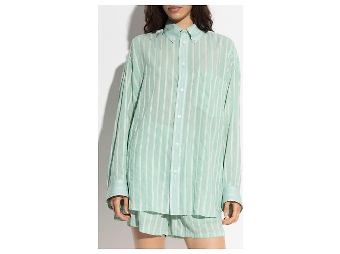 Balenciaga Camisa con estampado de rayas - vista 3