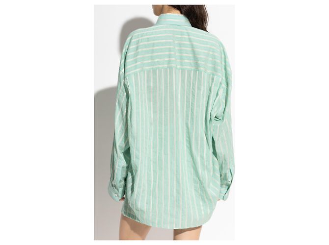 Balenciaga Camisa con estampado de rayas - vista 4