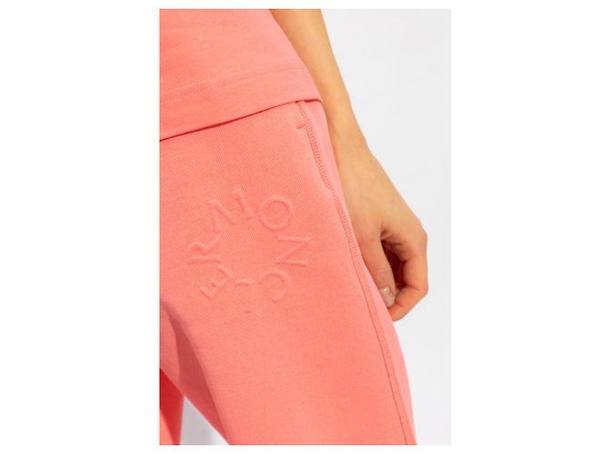 Pantalones de chándal Moncler rosas de algodón - vista 5