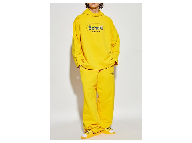 Balenciaga x Scholl Hoodie Gelb Baumwolle Oversized - Ansicht 2