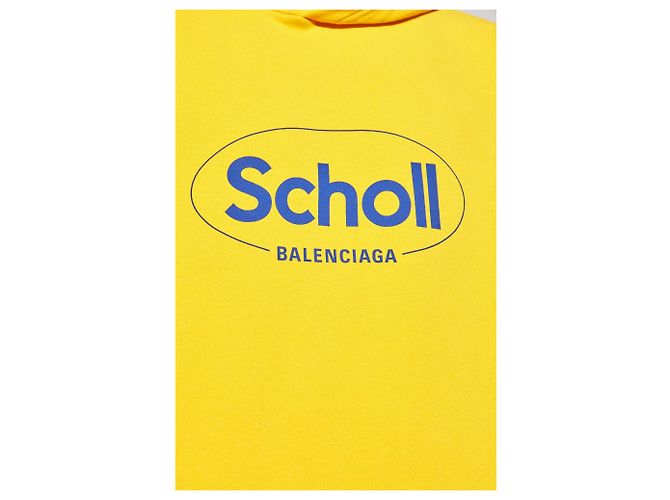 Balenciaga x Scholl Hoodie Gelb Baumwolle Oversized - Ansicht 5