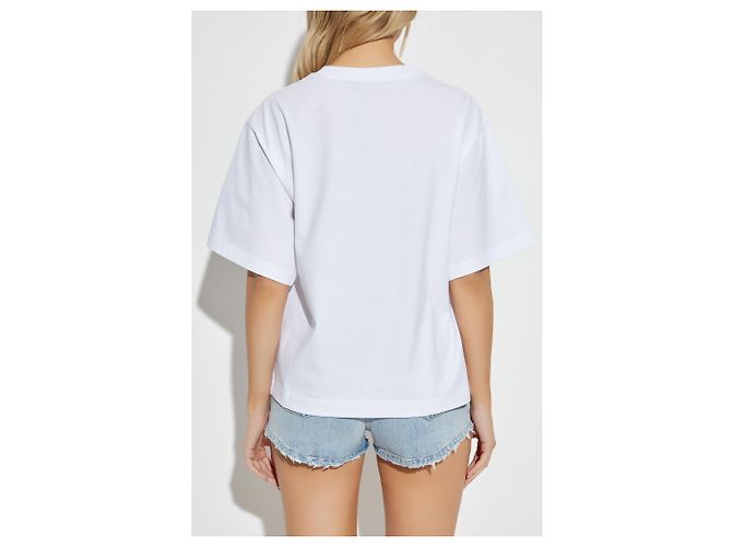 T-shirt bianco con logo Dolce & Gabbana in cotone - vista 4