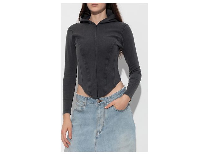Balenciaga Kapuzenpullover schwarz aus Baumwolle - Ansicht 3