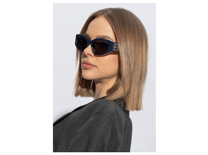 Gafas de sol Balenciaga de acetato azul - vista 2