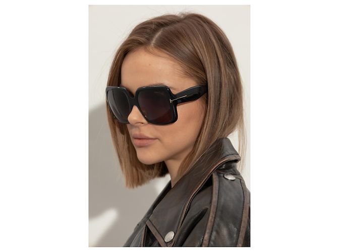 Gafas de sol Tom Ford cuadradas de acetato negro - vista 2