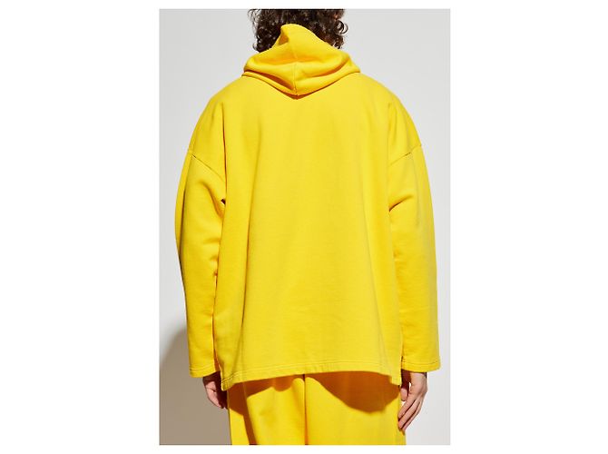 Balenciaga x Scholl Hoodie Gelb Baumwolle Oversized - Ansicht 4