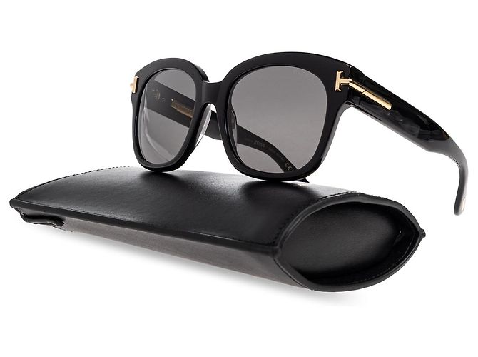 Tom Ford Sonnenbrille Oversized Schwarz Acetat - Ansicht 3