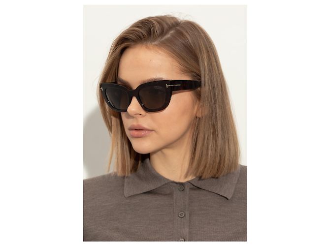Gafas de sol Tom Ford Cat-Eye Marrón Carey Acetato - vista 2