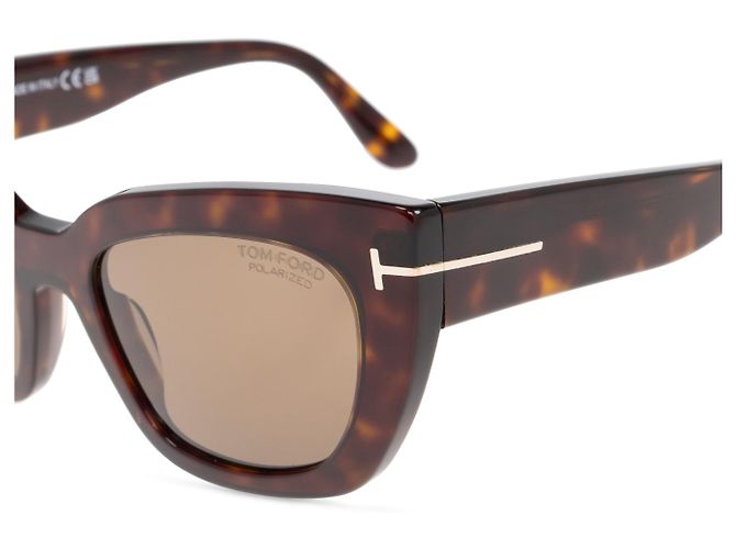 Gafas de sol Tom Ford Cat-Eye Marrón Carey Acetato - vista 4