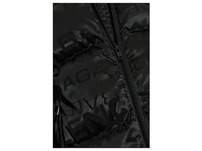 Balenciaga logo pattern down jacket black - view 5